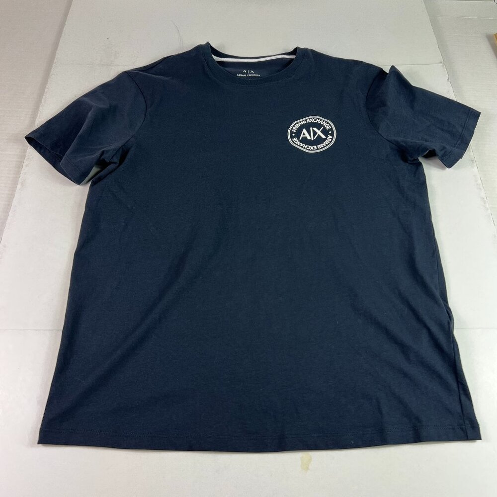 Armani Exchange Shirt Men's Medium Black Faded Small Chest Logo Short Sleeve Tee